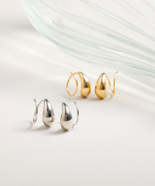 CALIN STANDARD(カリンスタンダード)の「◆金属アレルギー対応◆◆made in japan◆ドロップ カールピアス(ピアス(両耳用)・レディース・ゴールド/シルバー・FREE)」の12枚目の写真