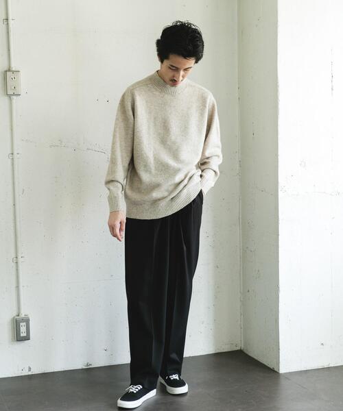 アドーア　黒　ワイドスリーブ　ゆったり　ニット アーバンリサーチ ドアーズ URBAN RESEARCH DOORS ウール混もちもち