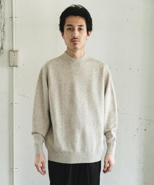ajwain ニット Ajwain HAND KNIT Flower motif C/N/blue