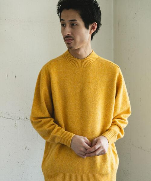 URBAN RESEARCH DOORS(アーバンリサーチドアーズ)の「ウール混もちもちハイネックニット(ニット/セーター・メンズ・チャコールグレー/ライトベージュ/イエロー/グリーン/ネイビー/ボルドー・LARGE/MEDIUM)」の21枚目の写真