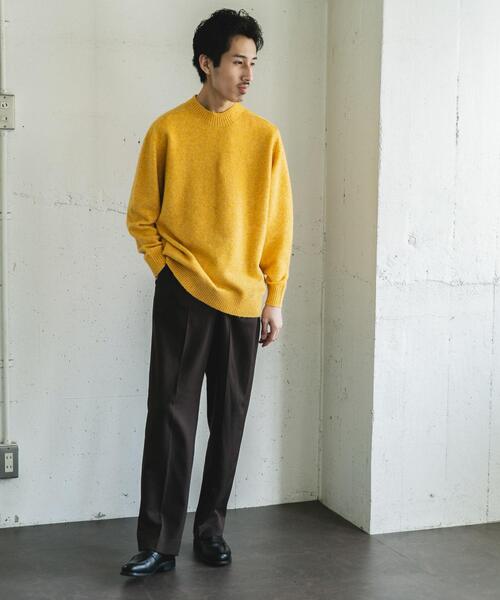 URBAN RESEARCH DOORS(アーバンリサーチドアーズ)の「ウール混もちもちハイネックニット(ニット/セーター・メンズ・チャコールグレー/ライトベージュ/イエロー/グリーン/ネイビー/ボルドー・LARGE/MEDIUM)」の18枚目の写真