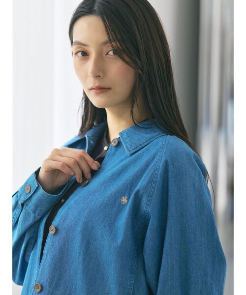 POLO BCS(ポロ ビーシーエス)の「【POLO BCSコラボ】カーブフォルムブルゾン(ブルゾン・レディース・インディゴブルー/ピンク/アイボリー・MEDIUM)」の11枚目の写真