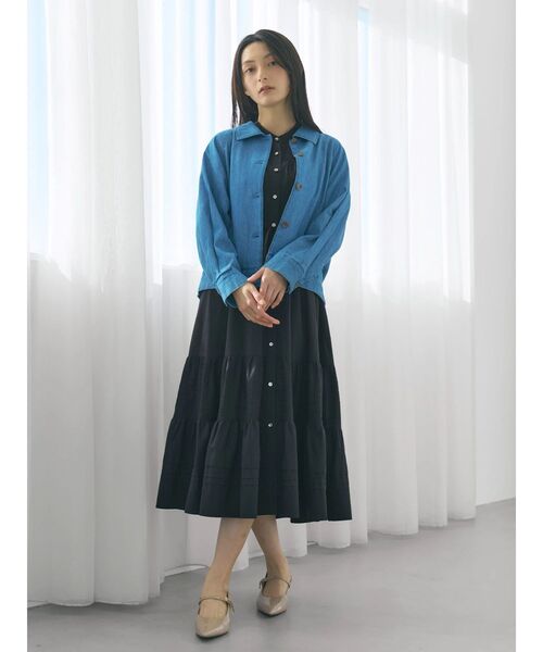 POLO BCS(ポロ ビーシーエス)の「【POLO BCSコラボ】カーブフォルムブルゾン(ブルゾン・レディース・インディゴブルー/ピンク/アイボリー・MEDIUM)」の12枚目の写真