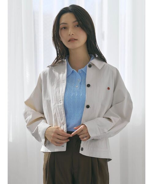 POLO BCS(ポロ ビーシーエス)の「【POLO BCSコラボ】カーブフォルムブルゾン(ブルゾン・レディース・インディゴブルー/ピンク/アイボリー・MEDIUM)」の13枚目の写真