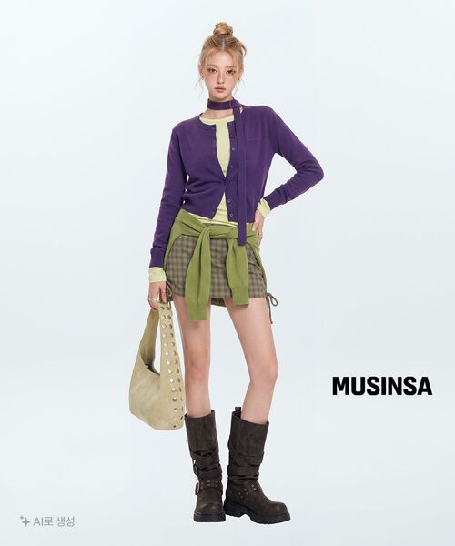 BLACKPURPLE（ブラックパープル）の「ラスクストラップスラウチドブーツ Rusk Strap Slouched Boots_ブリックブラウン（ブーツ・レディース・その他・24cm/25cm/23cm）」の20枚目の写真