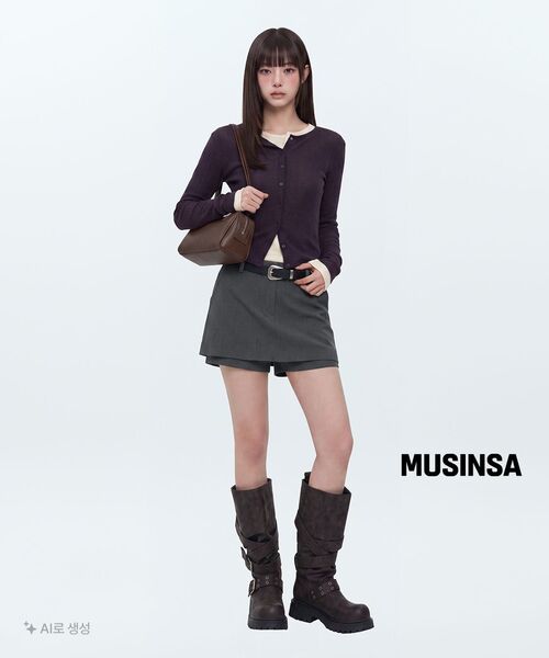 BLACKPURPLE（ブラックパープル）の「ラスクストラップスラウチドブーツ Rusk Strap Slouched Boots_ブリックブラウン（ブーツ・レディース・その他・24cm/25cm/23cm）」の19枚目の写真
