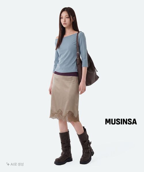 BLACKPURPLE（ブラックパープル）の「ラスクストラップスラウチドブーツ Rusk Strap Slouched Boots_ブリックブラウン（ブーツ・レディース・その他・24cm/25cm/23cm）」の17枚目の写真