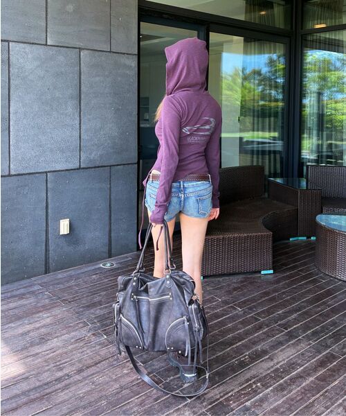 BLACKPURPLE（ブラックパープル）の「ラスクストラップスラウチドブーツ Rusk Strap Slouched Boots_ブリックブラウン（ブーツ・レディース・その他・24cm/25cm/23cm）」の6枚目の写真