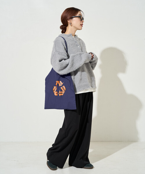 FREAK'S STORE(フリークスストア)の「限定展開 ウール タッチ 起毛 ヘンリーネック ニット(ニット/セーター・レディース・グレー/ナチュラル/ピンク/ブラック・フリ-)」の12枚目の写真