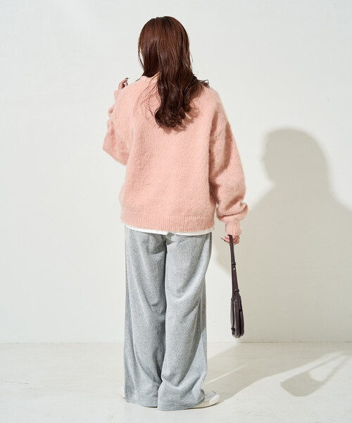 FREAK'S STORE(フリークスストア)の「限定展開 ウール タッチ 起毛 ヘンリーネック ニット(ニット/セーター・レディース・グレー/ナチュラル/ピンク/ブラック・フリ-)」の21枚目の写真