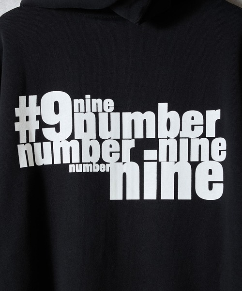 N(N) number nine PRINTED FULL ZIP SWEAT HOODIE / エヌエヌ