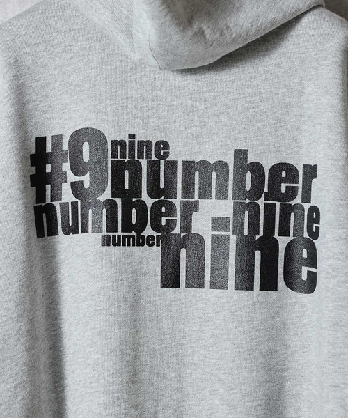 N(N) number nine PRINTED FULL ZIP SWEAT HOODIE / エヌエヌ
