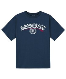 KTN0161 レタリング月桂冠半袖Tシャツ - ネイビー