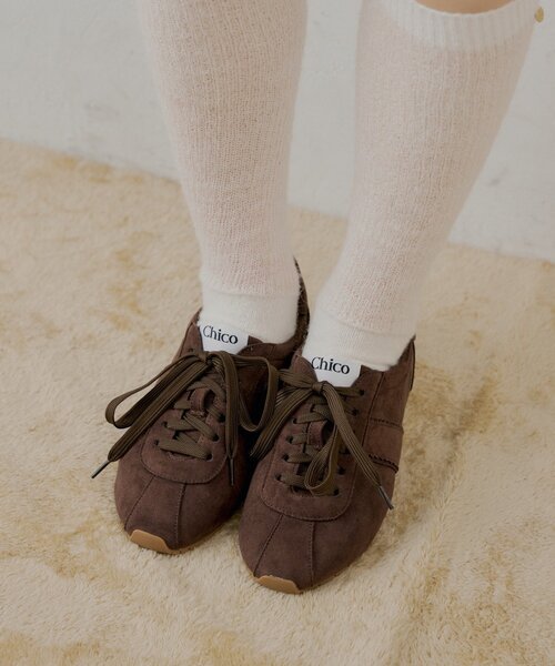 Chico(チコ)の「インソールスエードスニーカー(スニーカー・レディース・ブラウン/ベージュ・LARGE/SMALL/MEDIUM)」の2枚目の写真