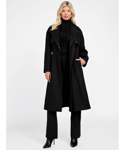 Guess（ゲス）の「NATALIE Long Trench ロングコート（トレンチコート・レディース・ブラック・38）」の4枚目の写真
