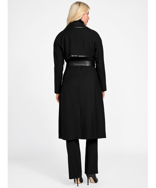 Guess（ゲス）の「NATALIE Long Trench ロングコート（トレンチコート・レディース・ブラック・38）」の2枚目の写真