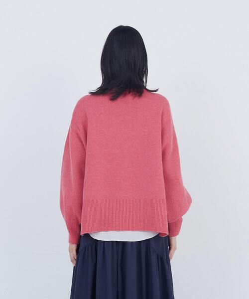 ADIEU TRISTESSE（アデュートリステス）の「ロールカラーパフスリーブニット（ニット/セーター・レディース・グリーン系その他/ライトグレー/ピンク・FREE）」の8枚目の写真