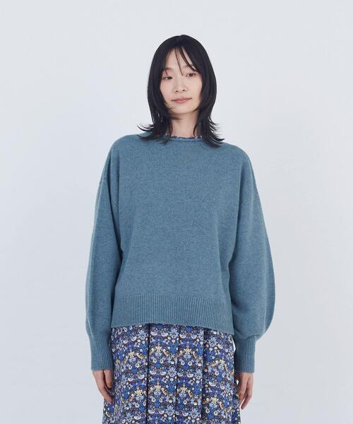 ADIEU TRISTESSE（アデュートリステス）の「ロールカラーパフスリーブニット（ニット/セーター・レディース・グリーン系その他/ライトグレー/ピンク・FREE）」の12枚目の写真