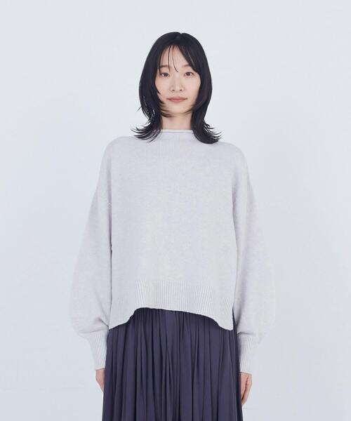 ADIEU TRISTESSE（アデュートリステス）の「ロールカラーパフスリーブニット（ニット/セーター・レディース・グリーン系その他/ライトグレー/ピンク・FREE）」の17枚目の写真