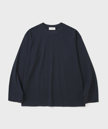 FINE COTTON OVERSIZE FIT LS T-SHIRT (NAVY)