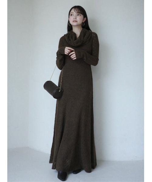 レースワークニットワンピース（ワンピース）｜anuans（アニュアンス