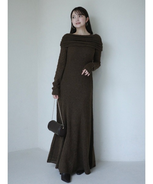 レースワークニットワンピース（ワンピース）｜anuans（アニュアンス