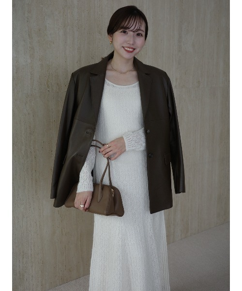 レースワークニットワンピース（ワンピース）｜anuans（アニュアンス