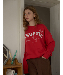 ANOETIC LACE LOGO SWEATSHIRTS_RED