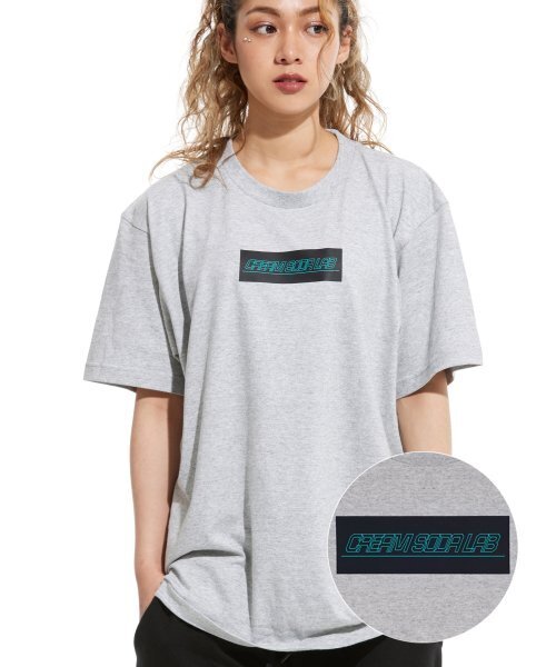 CREAM SODA LAB(クリームソーダラボ)の「LAB C.R. スモールブラックボックス半袖Tシャツグレー(Tシャツ/カットソー・メンズ・その他・LARGE/MEDIUM/X-LARGE/XX-LARGE)」の2枚目の写真