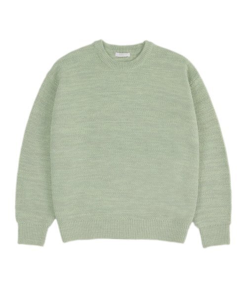 DRAW FIT（ドローフィット）の「オーバーサイズミックスドプルオーバーニット[SAGE GREEN]（ニット/セーター・メンズ・その他・LARGE/MEDIUM/X-LARGE）」の3枚目の写真