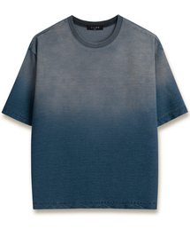 フェイデッドピグメントハーフTシャツ[ダスティブルー]
