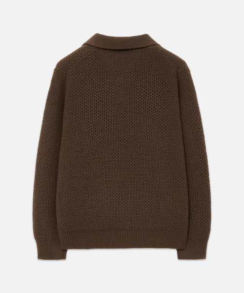 DRAW FIT（ドローフィット）の「オーバーサイズピケワッフルニット[BROWN]（ニット/セーター・メンズ・その他・MEDIUM/LARGE/X-LARGE）」の4枚目の写真