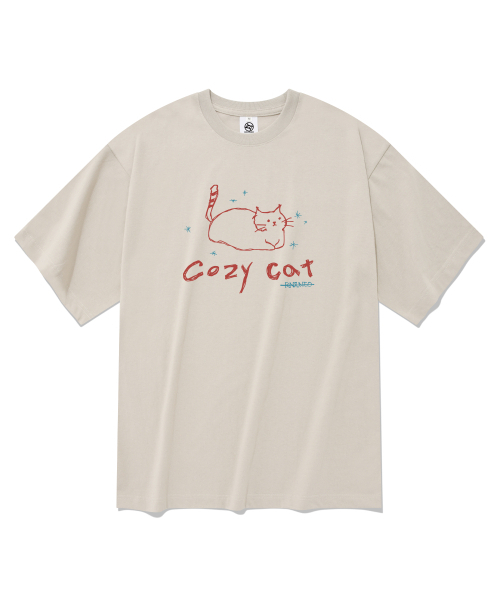 RADINEO(ラディネオ)の「コジキャット 半袖Tシャツ ベージュ(Tシャツ/カットソー・メンズ・その他・SMALL/MEDIUM/LARGE/X-LARGE)」の1枚目の写真