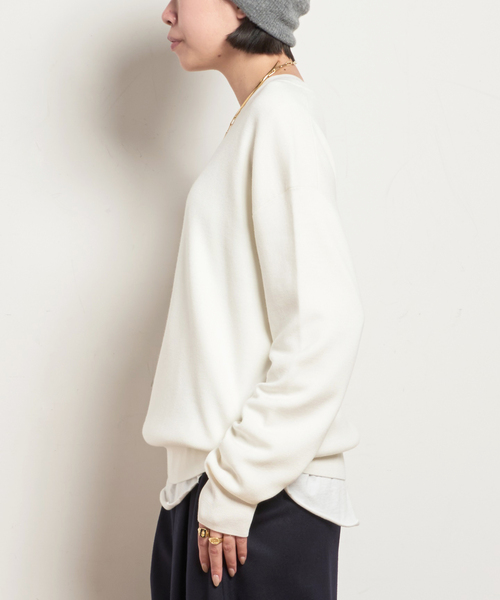 ウォッシャブルウールクルーネックプルオーバー（ニット/セーター