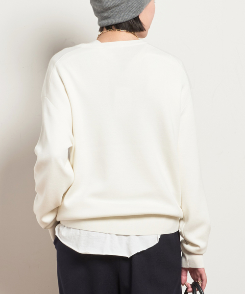 EVERYDAY I LIKE.（エヴリディアイライク）の「*ウォッシャブルウールクルーネックプルオーバー（ニット/セーター・レディース・ダークブルー/ブラック/ブラウン/ホワイト・FREE）」の5枚目の写真