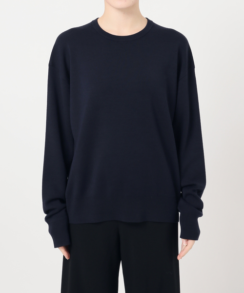 EVERYDAY I LIKE.（エヴリディアイライク）の「*ウォッシャブルウールクルーネックプルオーバー（ニット/セーター・レディース・ダークブルー/ブラック/ブラウン/ホワイト・FREE）」の14枚目の写真