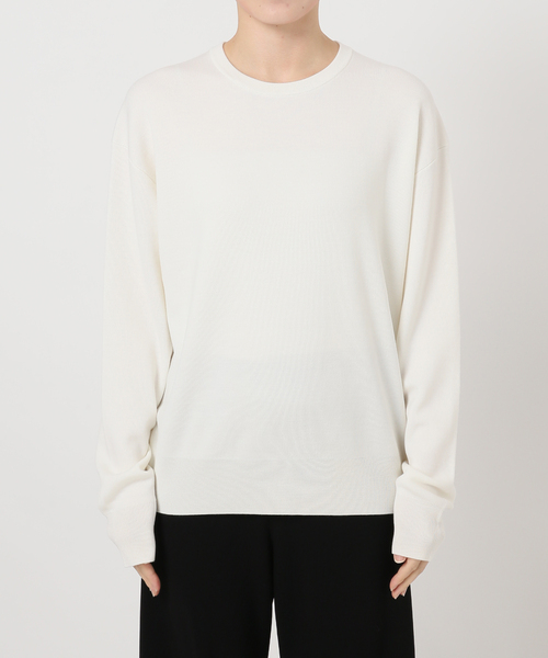 ウォッシャブルウールクルーネックプルオーバー（ニット/セーター