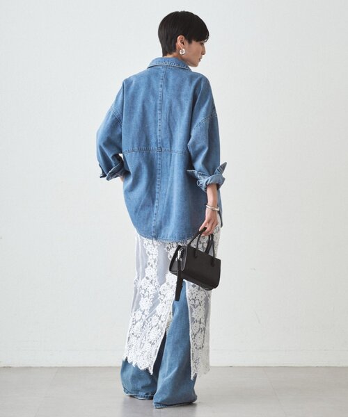 LOUNGEDRESS（ラウンジドレス）の「レーススカート（スカート・レディース・オフホワイト/ブラック・FREE）」の6枚目の写真