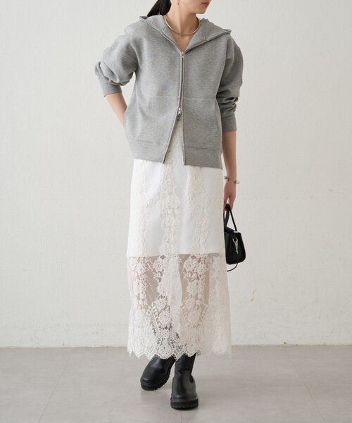 LOUNGEDRESS（ラウンジドレス）の「レーススカート（スカート・レディース・オフホワイト/ブラック・FREE）」の14枚目の写真