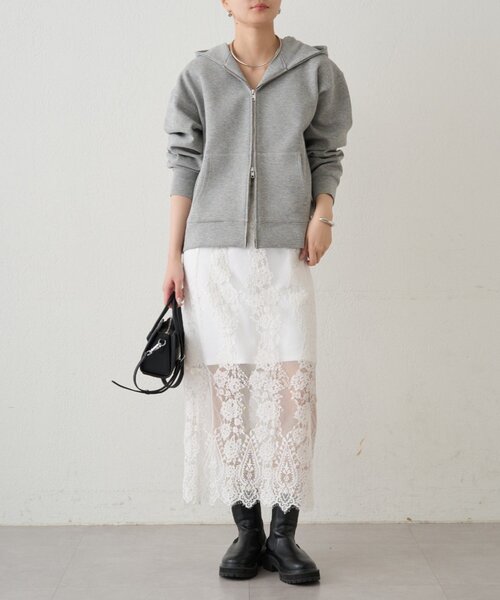 LOUNGEDRESS（ラウンジドレス）の「レーススカート（スカート・レディース・オフホワイト/ブラック・FREE）」の15枚目の写真