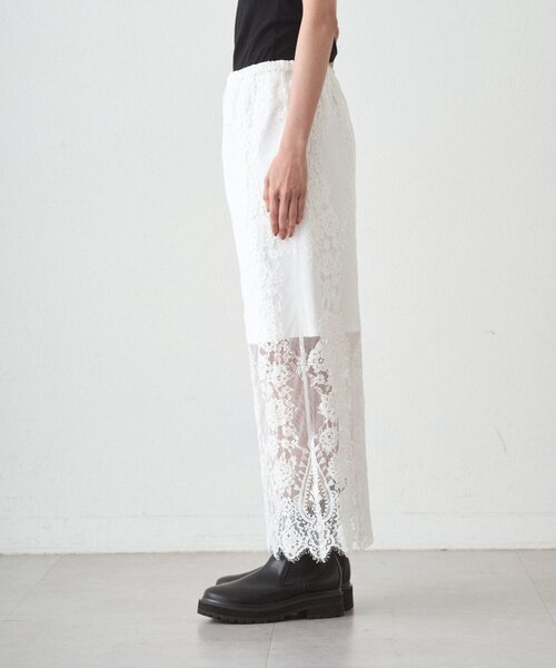 LOUNGEDRESS（ラウンジドレス）の「レーススカート（スカート・レディース・オフホワイト/ブラック・FREE）」の18枚目の写真