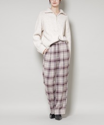 NANO universe（ナノユニバース）の「オンブレーチェックタックパンツ(セットアップ可)（その他パンツ・レディース）」