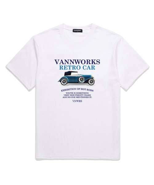 VANNWORKS(バンワークス)の「RETRO CAR オーバーサイズ 半袖Tシャツ (VS0093) ホワイト(Tシャツ/カットソー・レディース・その他・MEDIUM/SMALL/X-LARGE/XX-LARGE/LARGE)」の1枚目の写真