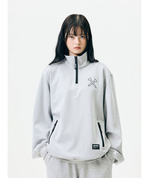 JAMIE WEST（ジェイミーウエスト）の「ハイネックハーフジップポケットスウェット（メランジグレー）（スウェット）」