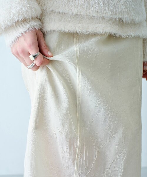 CODE A（コードエー）の「pencil sheer skirt（スカート・レディース・アイボリー/ブラック・34/38/36）」の7枚目の写真