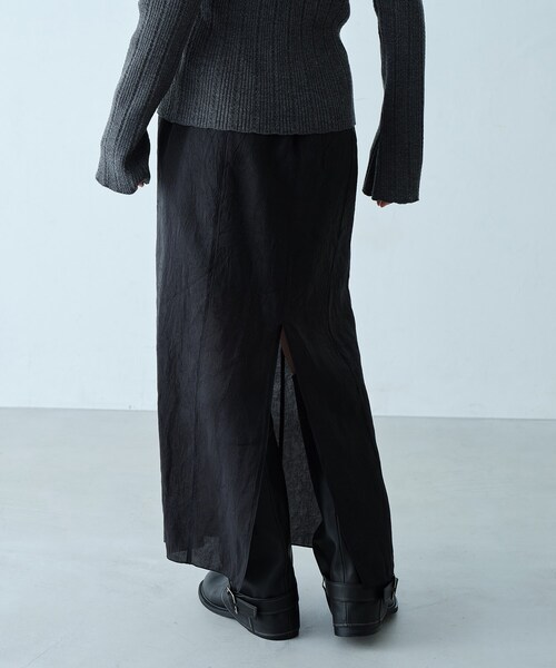 CODE A（コードエー）の「pencil sheer skirt（スカート・レディース・アイボリー/ブラック・34/38/36）」の11枚目の写真