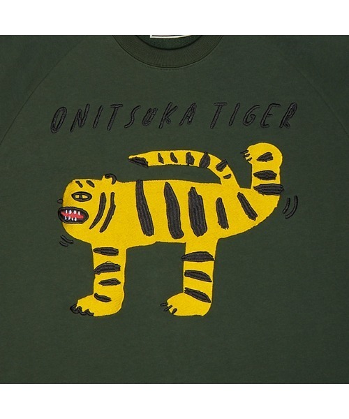 Onitsuka Tiger（オニツカタイガー）の「SWEAT TOP/ スウェットトップ（スウェット・レディース・カーキ・S/XS/XL/L/M）」の2枚目の写真