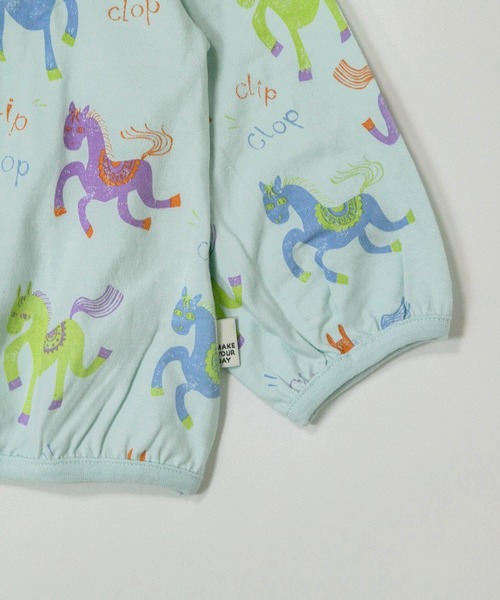 MAKE YOUR DAY(メイクユアデイ)の「カラフルポニー総柄長袖Tシャツ■80~140cm(Tシャツ/カットソー・キッズ・アイボリー/サックスブルー・80/90/100/110/120/130/140)」の14枚目の写真