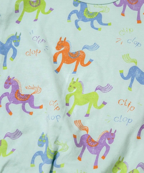 MAKE YOUR DAY(メイクユアデイ)の「カラフルポニー総柄長袖Tシャツ■80~140cm(Tシャツ/カットソー・キッズ・アイボリー/サックスブルー・80/90/100/110/120/130/140)」の15枚目の写真