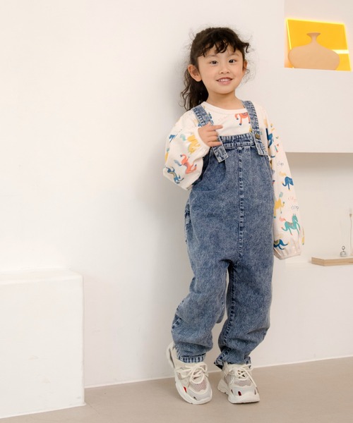 MAKE YOUR DAY(メイクユアデイ)の「カラフルポニー総柄長袖Tシャツ■80~140cm(Tシャツ/カットソー・キッズ・アイボリー/サックスブルー・80/90/100/110/120/130/140)」の11枚目の写真